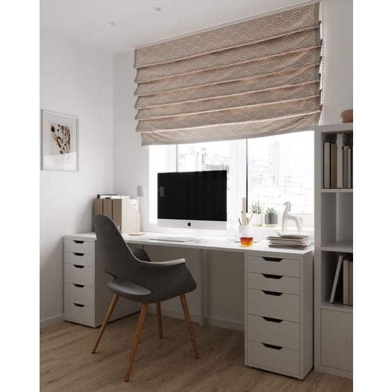 Bàn IKEA thẳng 2 bên hộc