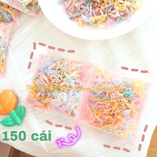 Thun cột tóc cao su nhiều màu dây chun đồ buộc tóc LT34