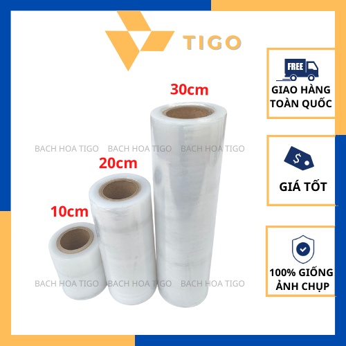 Màng PE Loại 5cm, 10cm, 15cm, 20cm, 25cm, 30cm, 35cm - Màng Pallet Quấn Hàng Hóa, Quấn Vali, Quấn Bụng Spa,...