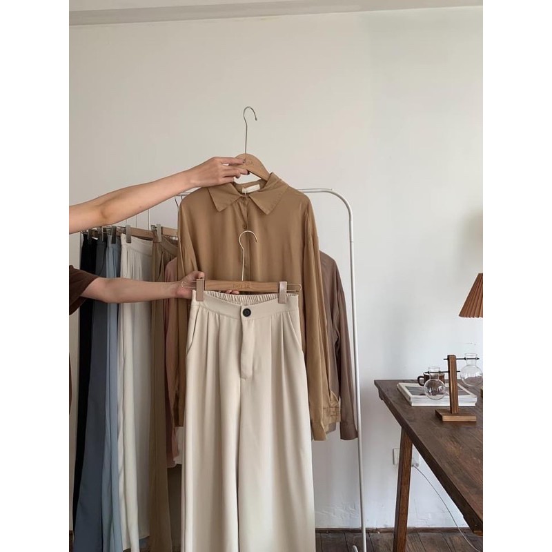 9036 QUẦN VẢI SUÔNG CHUN SAU CÚC ĐEN | BigBuy360 - bigbuy360.vn