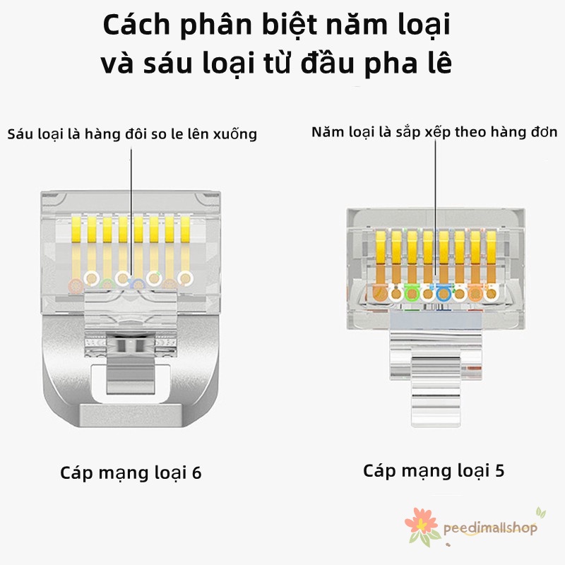 DÂY CÁP MẠNG Cat 6 Đã Được Bấm Sẵn 2 Đầu: 10m,15m, 20m, 30m Dây Cáp Mạng Lan Chính Hãng Giao Điện Mạng