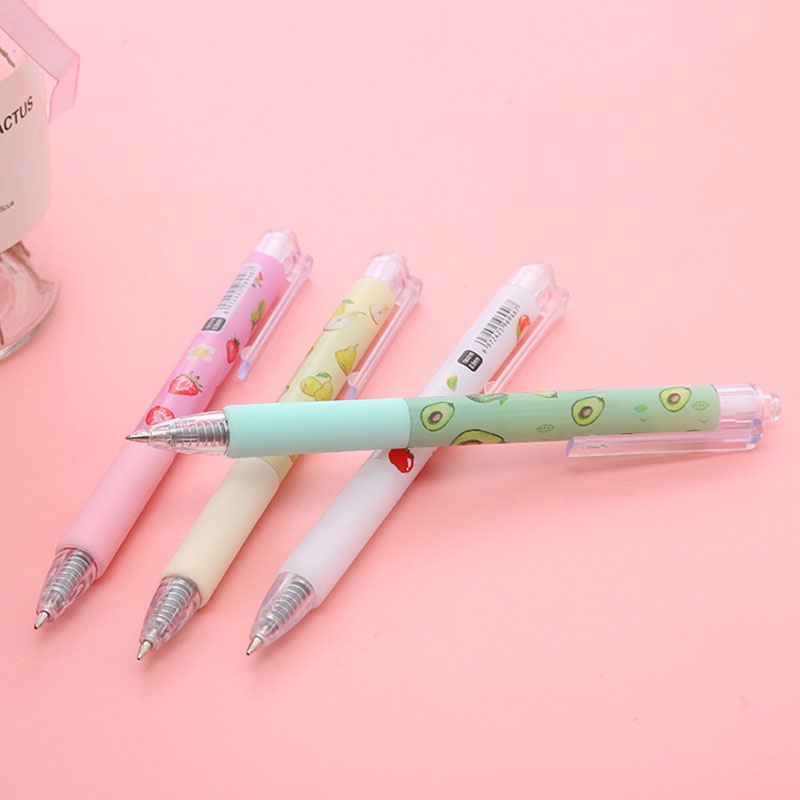 Bút bi mực đen ngòi 0.5mm họa tiết trái cây sáng tạo đáng yêu