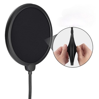 Double Layer Studio Microphone Flexible WindScreen Mask Mic Pop Filter Shield 155MM for Speaking Recording Accessories