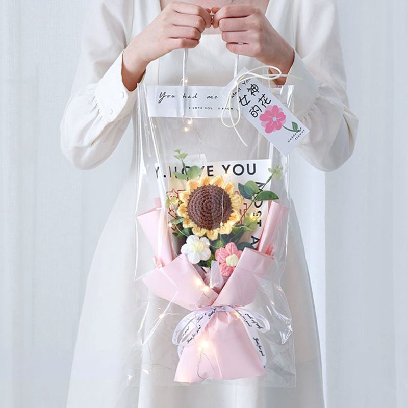 Bó Hoa Hướng Dương Nhân Tạo Handmade Làm Quà Tặng Sinh Nhật / Đám Cưới / Valentine DIY