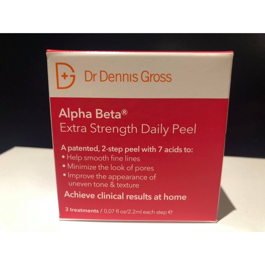 SET TẨY TẾ BÀO CHẾT DR DENNIS GROSS ALPHA BETA EXTRA STRENGTH DAILY PEEL 3 treatment/6 gói