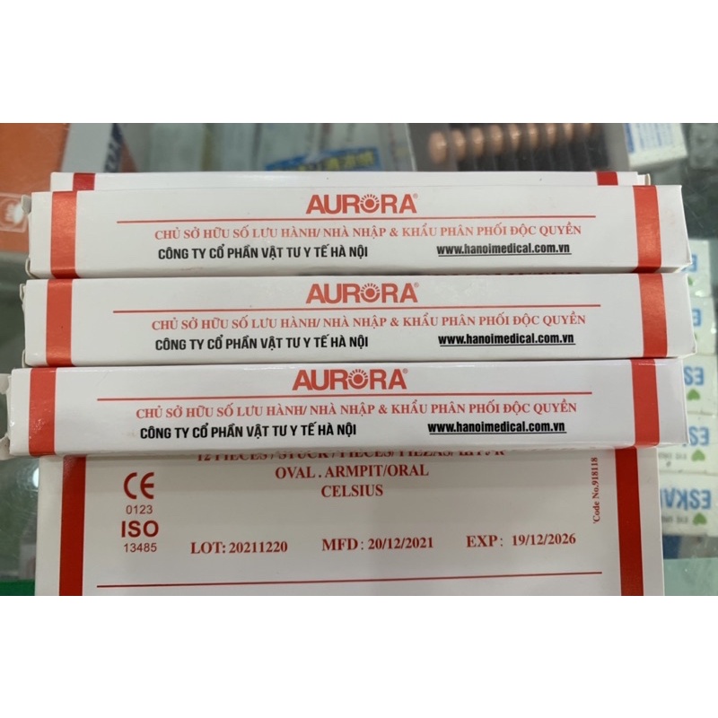 Nhiệt kế thủy ngân đo nhiệt độ cơ thể AURORA hàng Đức