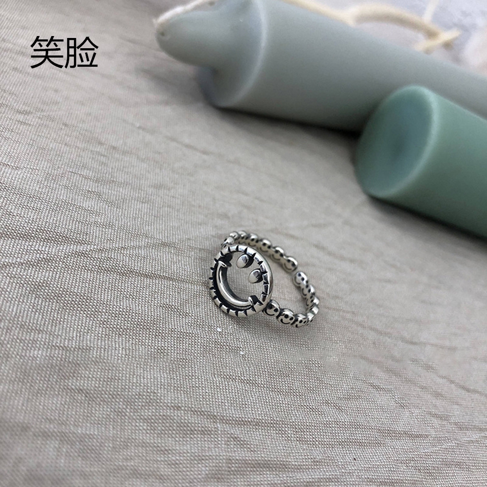 Nhẫn Thời Trang Hình Mặt Cười Phong Cách Retro