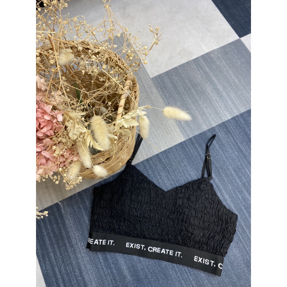 Áo Bra Vải Xốp Chữ LSEOUL A2387 Cá Tính Năng Động