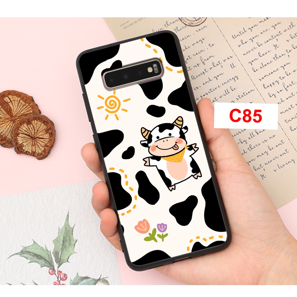 Ốp Lưng Samsung S10e-S10-S10 plus-S10 5G In Hình Bò Sữa Cute, Nhiều Màu Sắc Mới P4