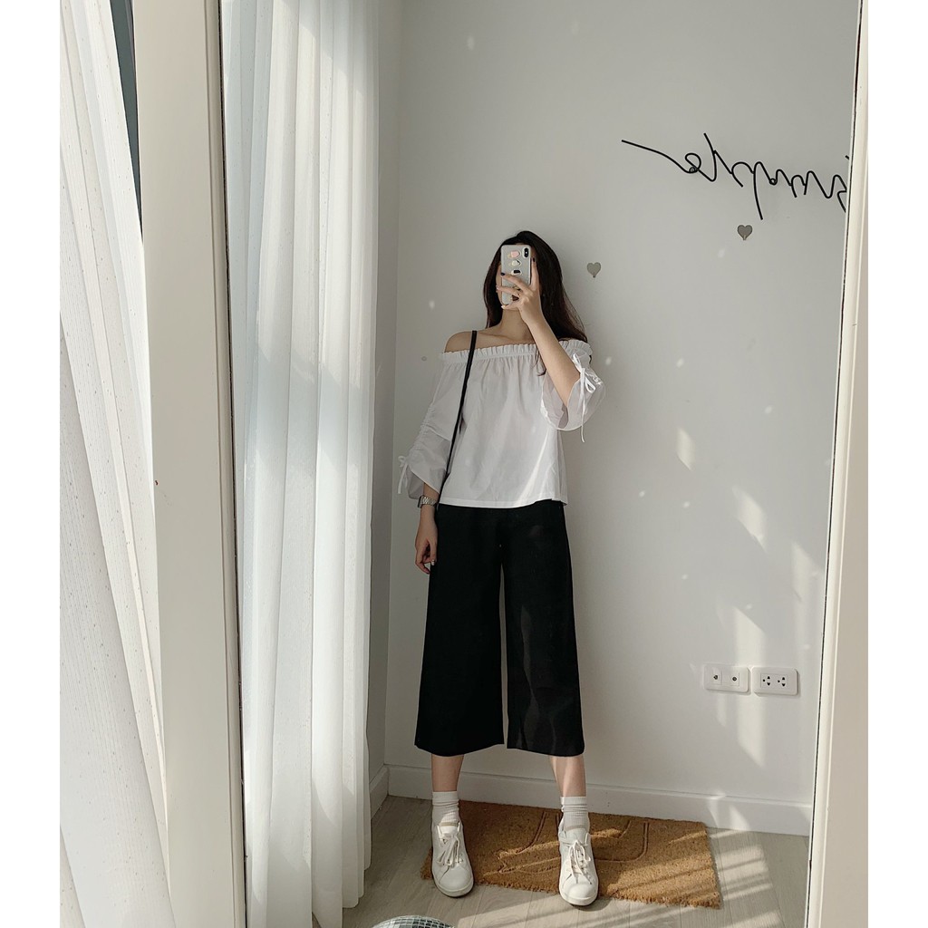 Quần ống rộng lửng khoá cạnh TKQ21 1994closet | BigBuy360 - bigbuy360.vn