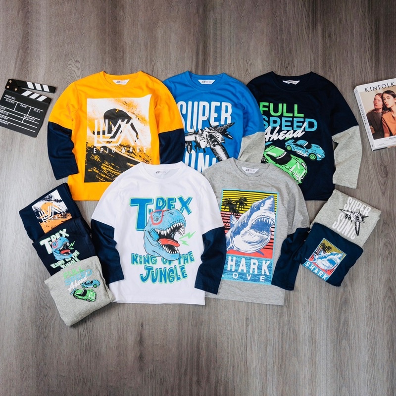 Bộ dài tay bé trai size đại 23-57kg, bộ thun cotton bé trai lớn