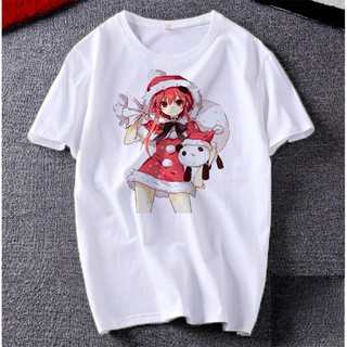 Áo thun Cotton Unisex - Nhân vật Kotori Itsuka - Chibi - Kotori Itsuka vác túi noel
