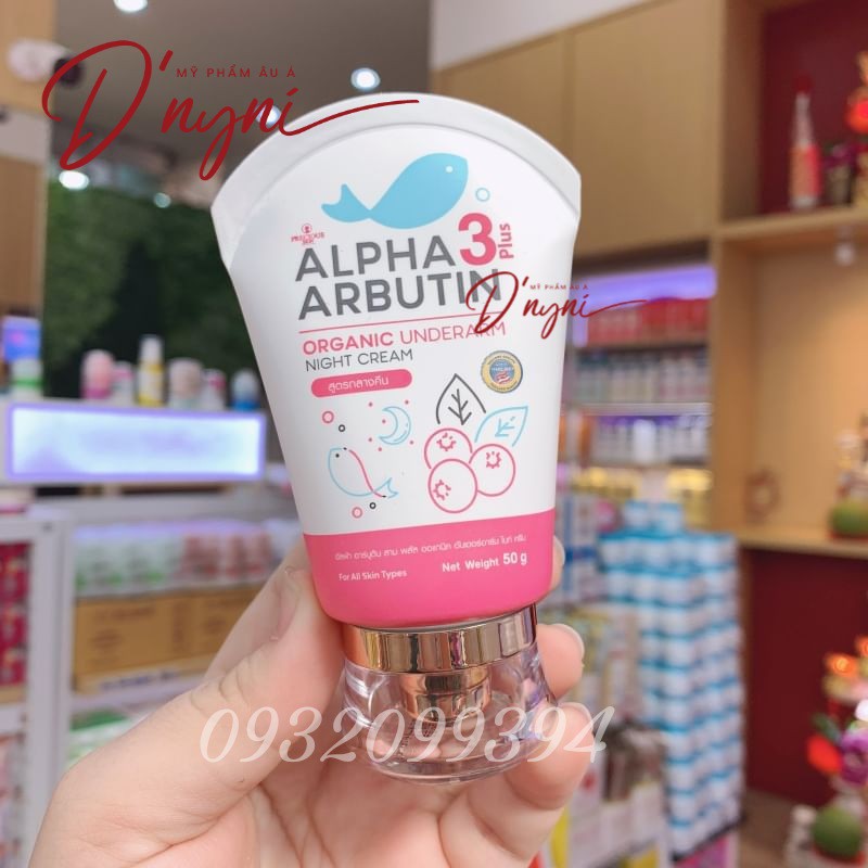 Kem thâm nách Alpha Arbutin 3 plus Organic Underarm Night Cream Thái Lan