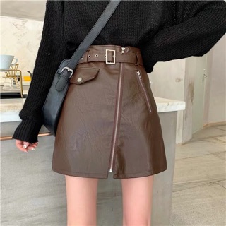 (Oder) chân váy da ulzzang-có ảnh thật