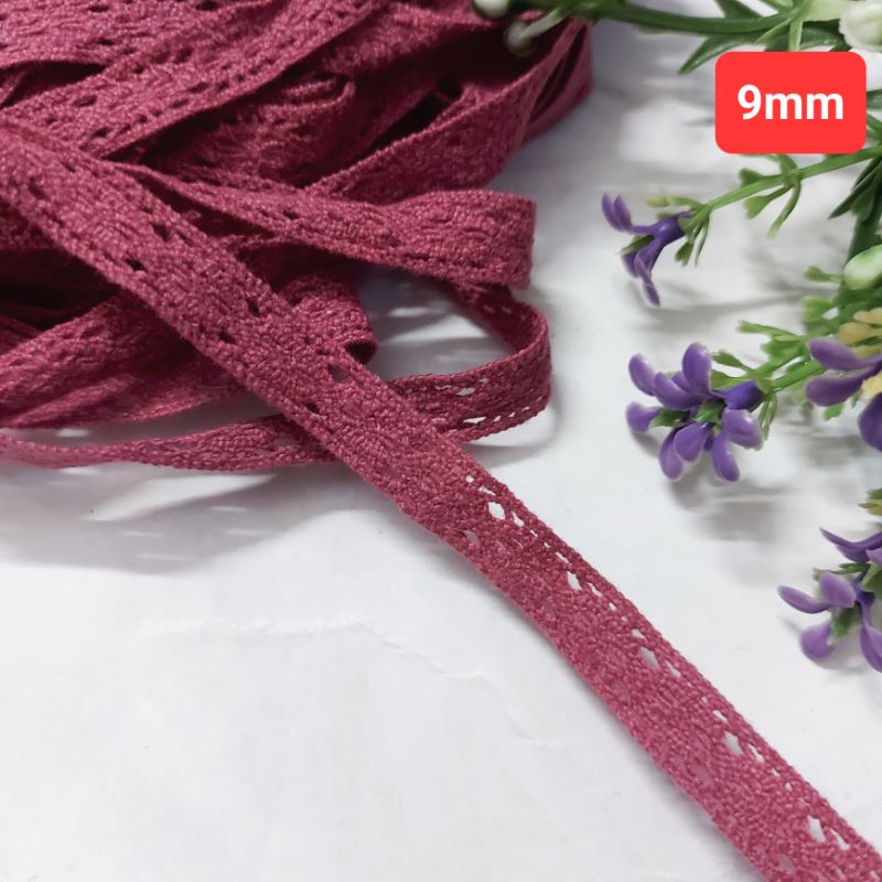 Ren chỉ cotton trang trí , phụ kiện may vá, size 6mm đến 1cm