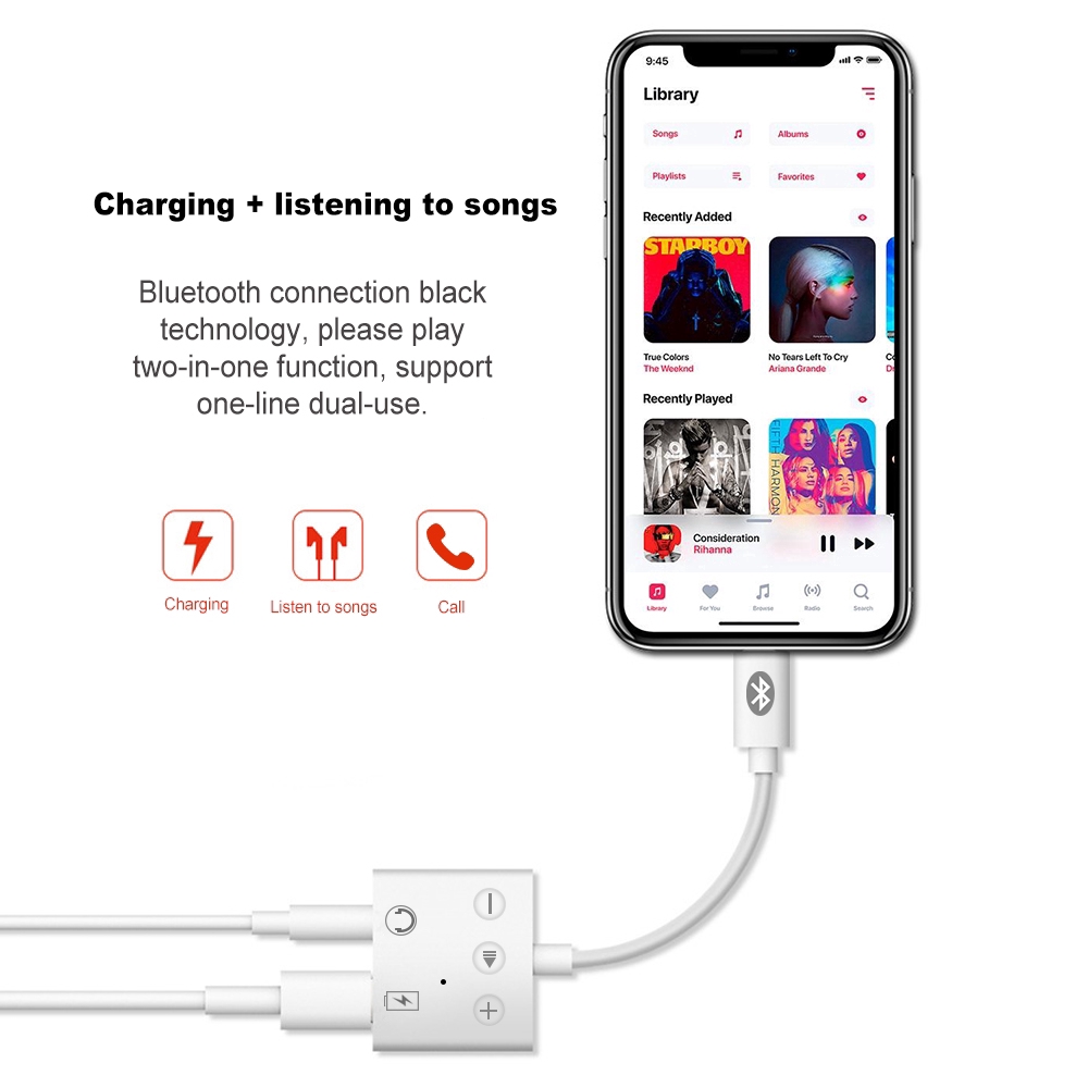 Bộ Chuyển Đổi Âm Thanh Usb Sang 3.5mm Cho Iphone Xs Xr X 7 8 Plus