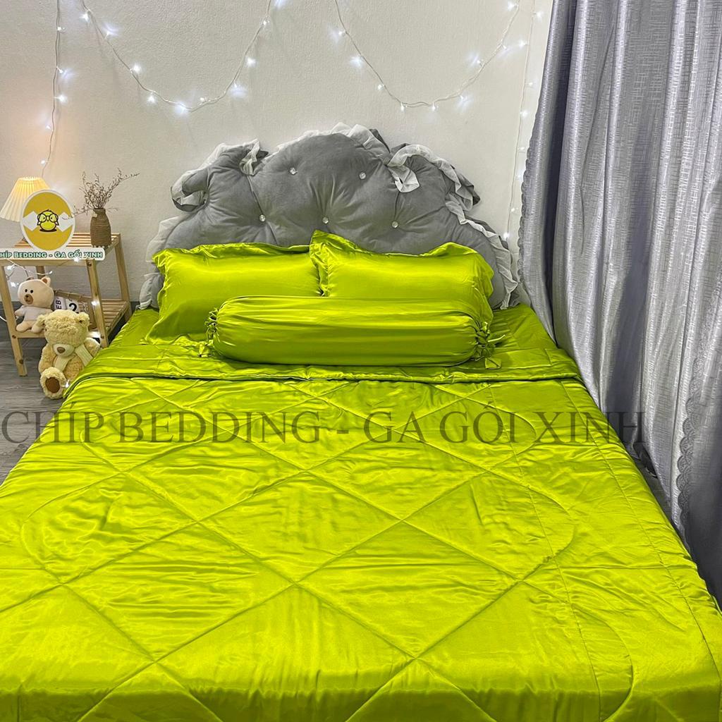TRỌN BỘ DRAP PHI LỤA THÁI TUẤN HÀNG LOẠI 1 - XANH BƠ - ĐỦ KÍCH THƯỚC( ẢNH THẬT SHOP CHỤP)