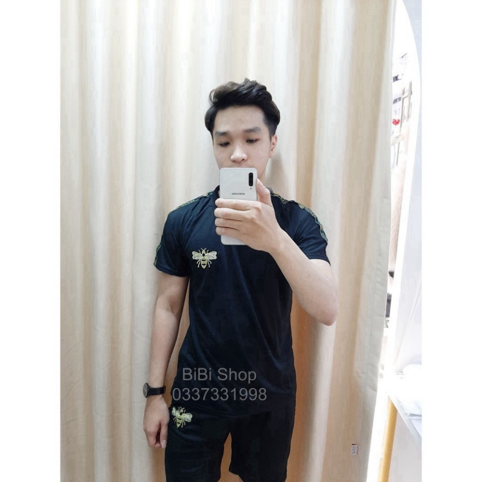 [ẢNH THẬT] Bộ Đồ Nam, Bộ Hè Nam Thêu Logo Ong Chạy Dây Phối GC BB19 | BigBuy360 - bigbuy360.vn
