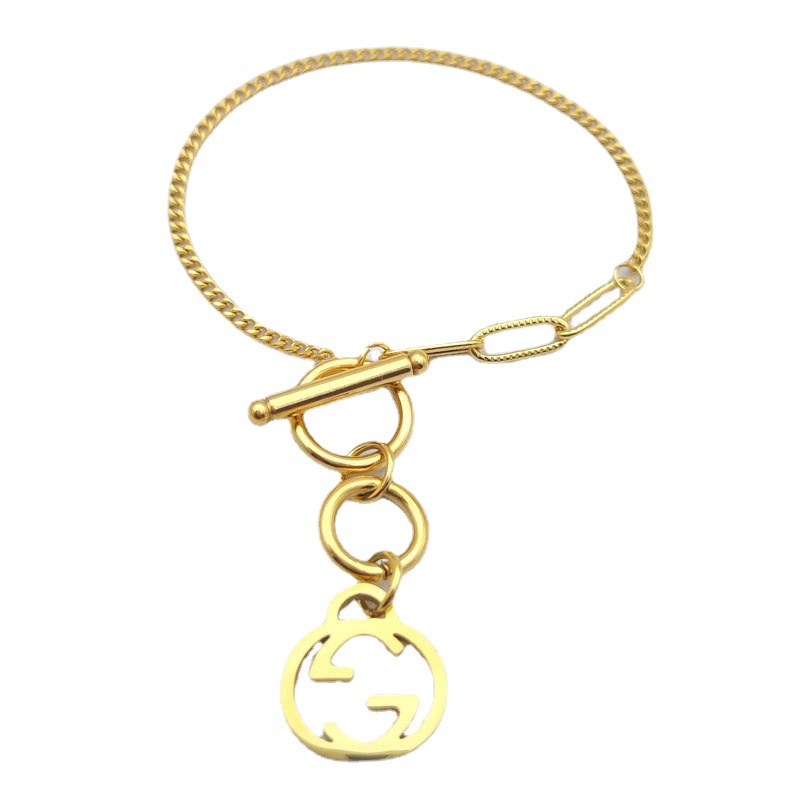 Vòng Tay Thép Titan Cao Cấp Thiết Kế Tinh Tế Phong Cách Âu Mỹ 18K OT Chống Nước Chống Mồ Hôi Không Phai Màu
