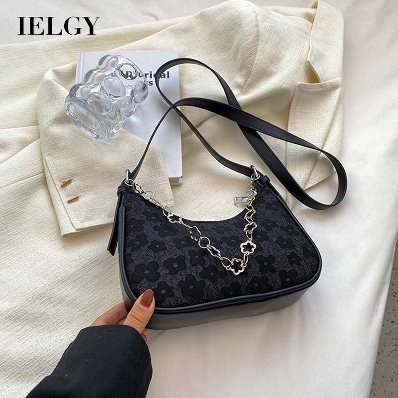 Túi đeo một bên vai IELGY phối dây xích thời trang phổ biến tùy chọn màu sắc dành cho nữ