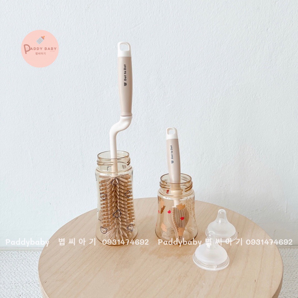 Cọ rửa bình sữa silicon Dottodot x Tgm nội địa Hàn cho bé - Made In Korea