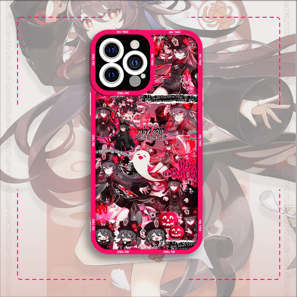 Ốp lưng iphone cạnh vuông JM CASE Genshin Impact nhân vật game Hutao 6/6pl/6s/6spl/7/7pl/8/8pl/x/xs/11/12/13/pro/max