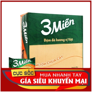 Mì 3 miền tôm chua cay thùng 30 gói 65g