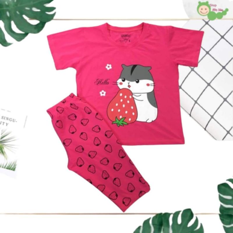 {22-38kg} Bộ lửng cộc tay bé gái size đại loại đẹp (hàng bán Shop 100% cotton