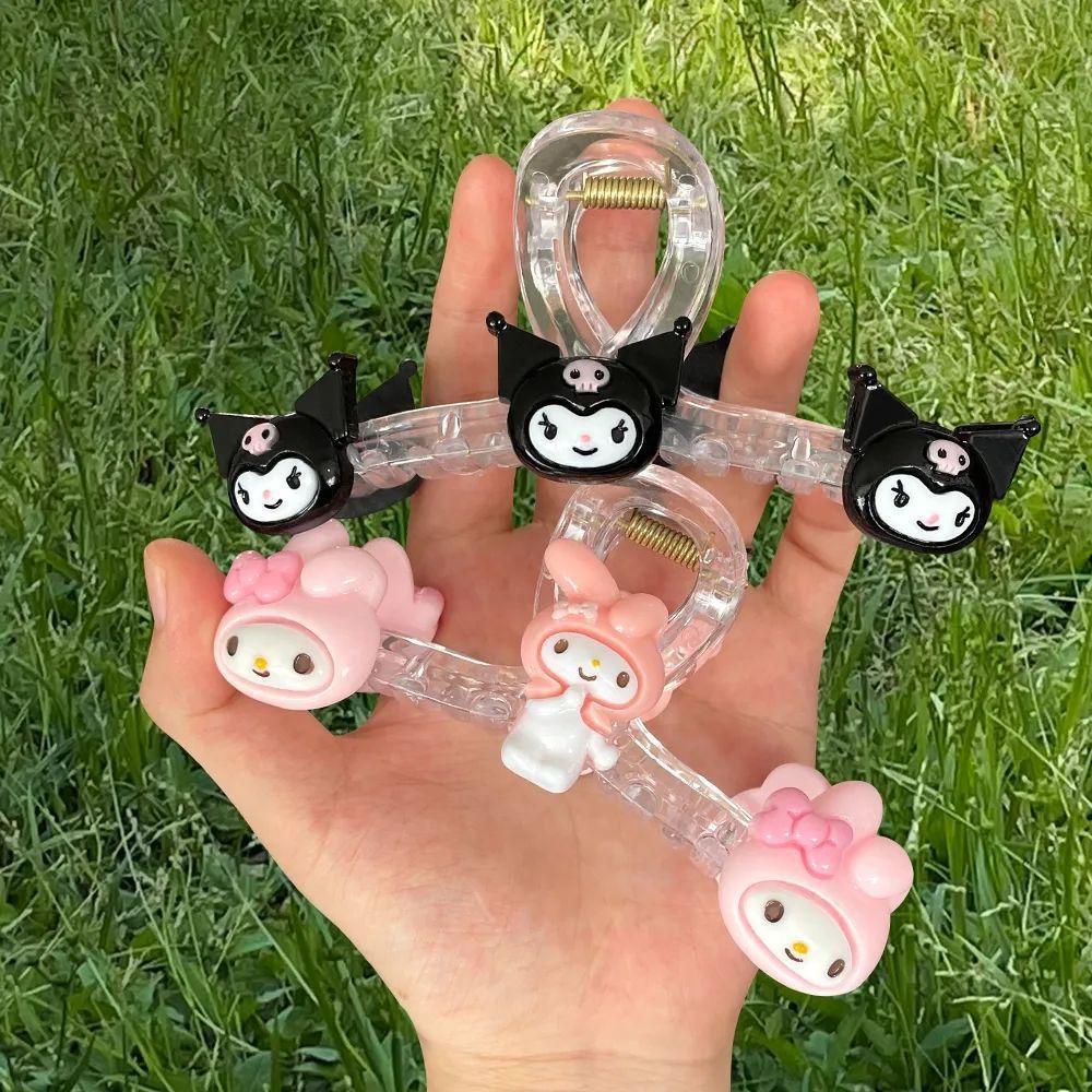 Kẹp Tóc Trong Suốt Họa Tiết Hoạt Hình Kuromi Melody Melody Dễ Thương Cho Bé Gái WMES15H
