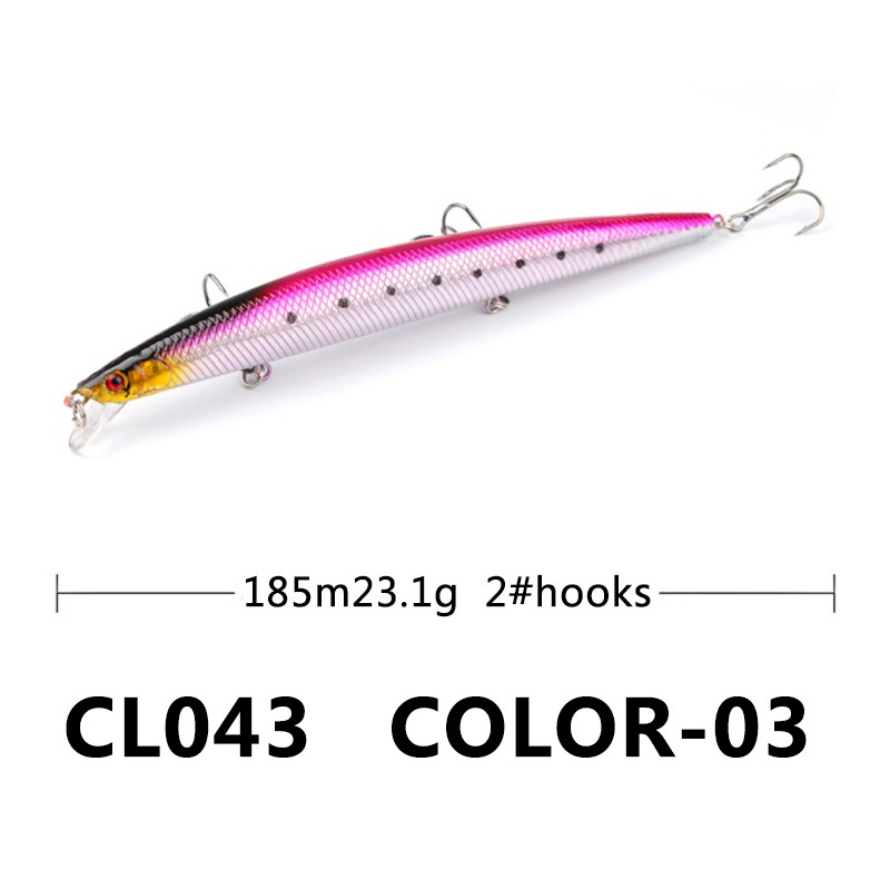 Mồi Câu Cá Giả Bằng Nhựa Cứng /Mới Mồi Câu Cá Giả Kích Thước 18.5cm/23.1g/0-2mđộ lặn sâu 0-2M/Minnow Lure/Fishing Bait
