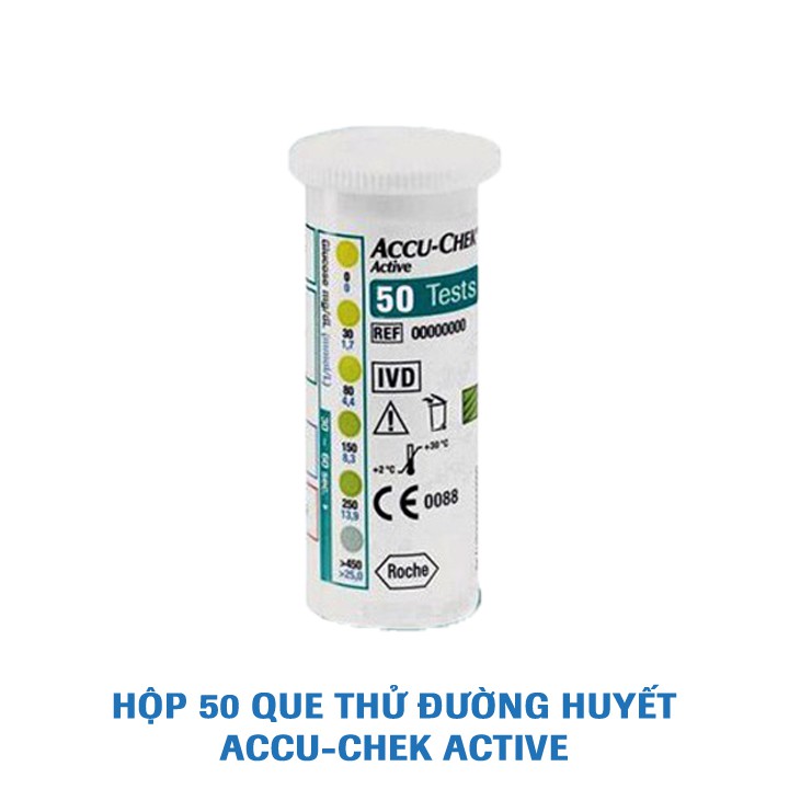 Combo 2 hộp que thử đường huyết Accu-Chek Active 50 que/hộp