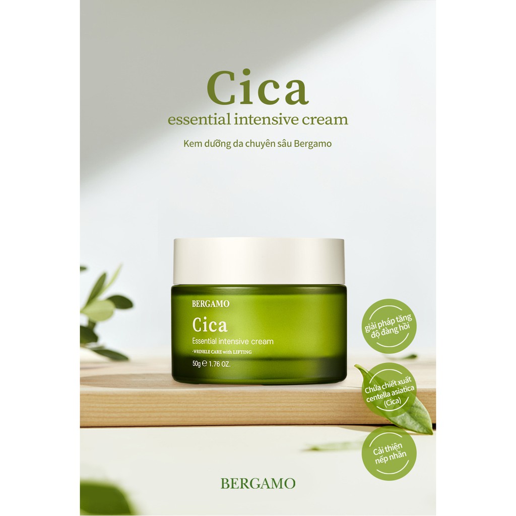 Kem Dưỡng Da Chuyên Sâu Bergamo Cica Essential Intensive 50g