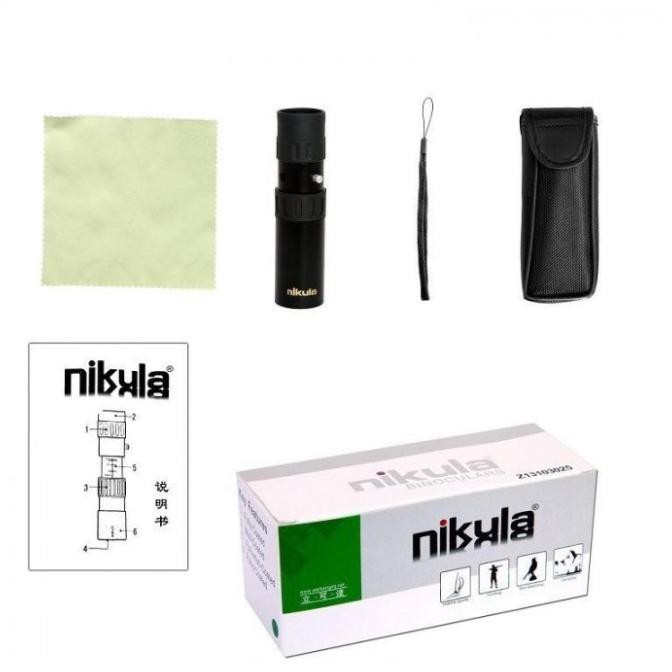 Ống Nhòm Một Mắt Nikula 10-30 X 25 Zoom - Hd Mini Di Động Bằng Nhôm