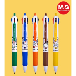 Bút bi 4 màu chất lượng 0.5 MF1006 thỏ Miffy với mực từ Nhật Bản và đầu bi Thụy Sỹ bút bi chất lượng của M&G
