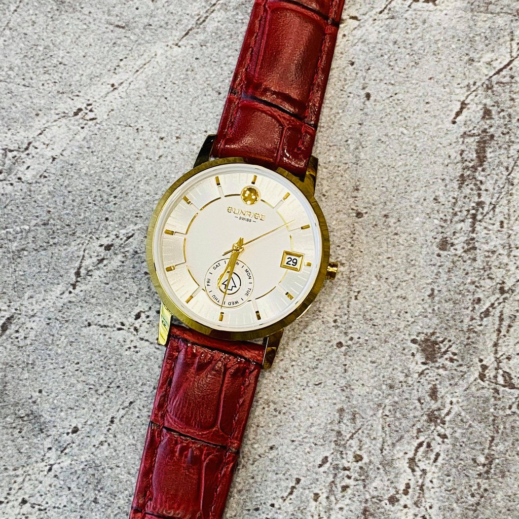 Đồng hồ Sunrise nữ chính hãng Nhật Bản L2115PA.GL.T - kính saphire chống trầy - bảo