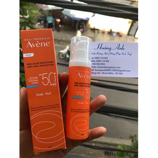 Kem chống nắng Avene Fluide SPF 50+ 50ml 330k - Dành cho da nhạy cảm, da khô đến hỗn hợp ít dầu.