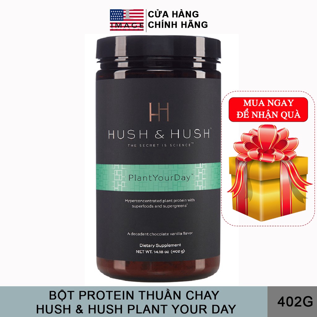 Image Skincare Hush & Hush Plant Your Day 402g - Bột Protein Thuần Chay Bổ Sung Vitamin Và Năng Lượng