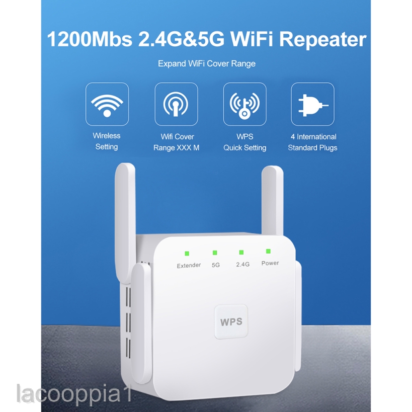 Bộ Khuếch Đại Tín Hiệu Wifi 1200mbps 2.4g 5g Phích Cắm Us