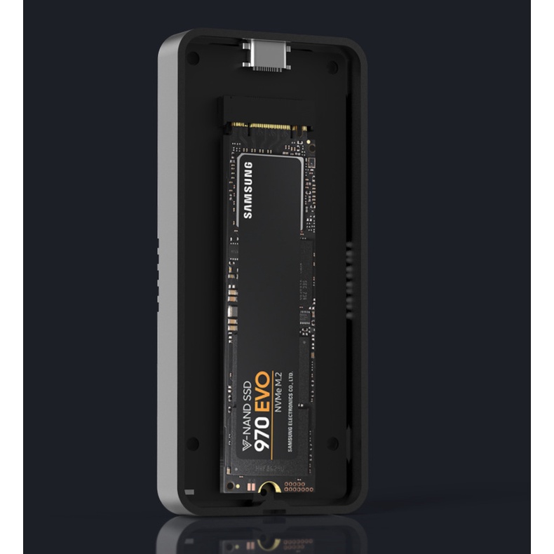 Box ổ cứng Thunderbolt 3 SSD NVMe NGFF 40Gbps cao cấp - M.2 NVME 2280 SSD enclosure Thunderbolt 3 - Hàng OEM Blueendless