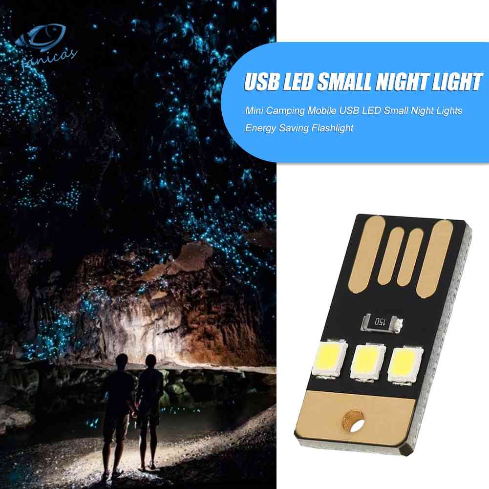 Đèn Pin LED USB Mini Tiết Kiệm Năng Lượng Di Động Cho Cắm Trại