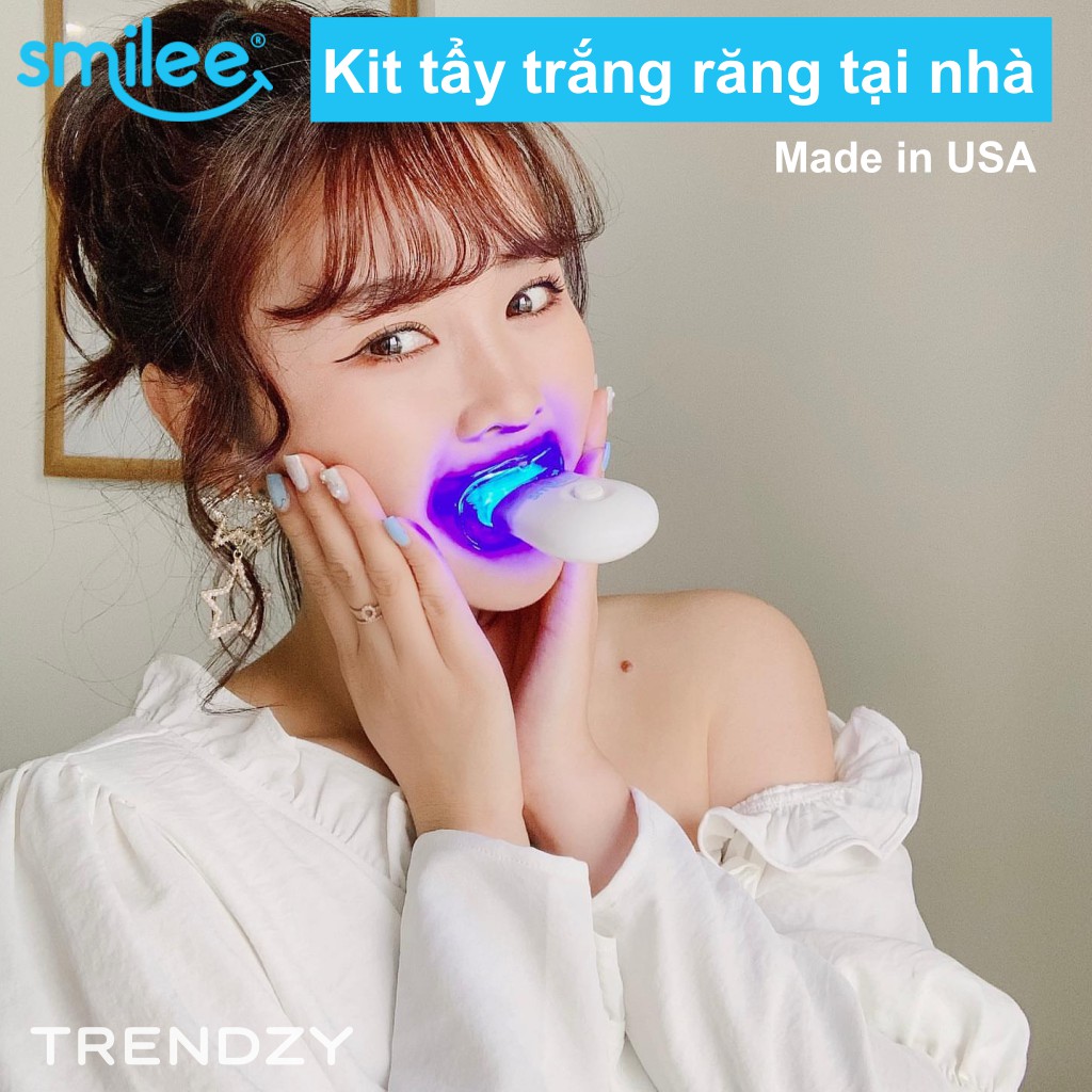 [FREE SHIP] Bộ kit tẩy trắng răng Smilee - Nhập khẩu USA - ISO 22716 - Thuốc tẩy trắng răng tại nhà an toàn hiệu quả