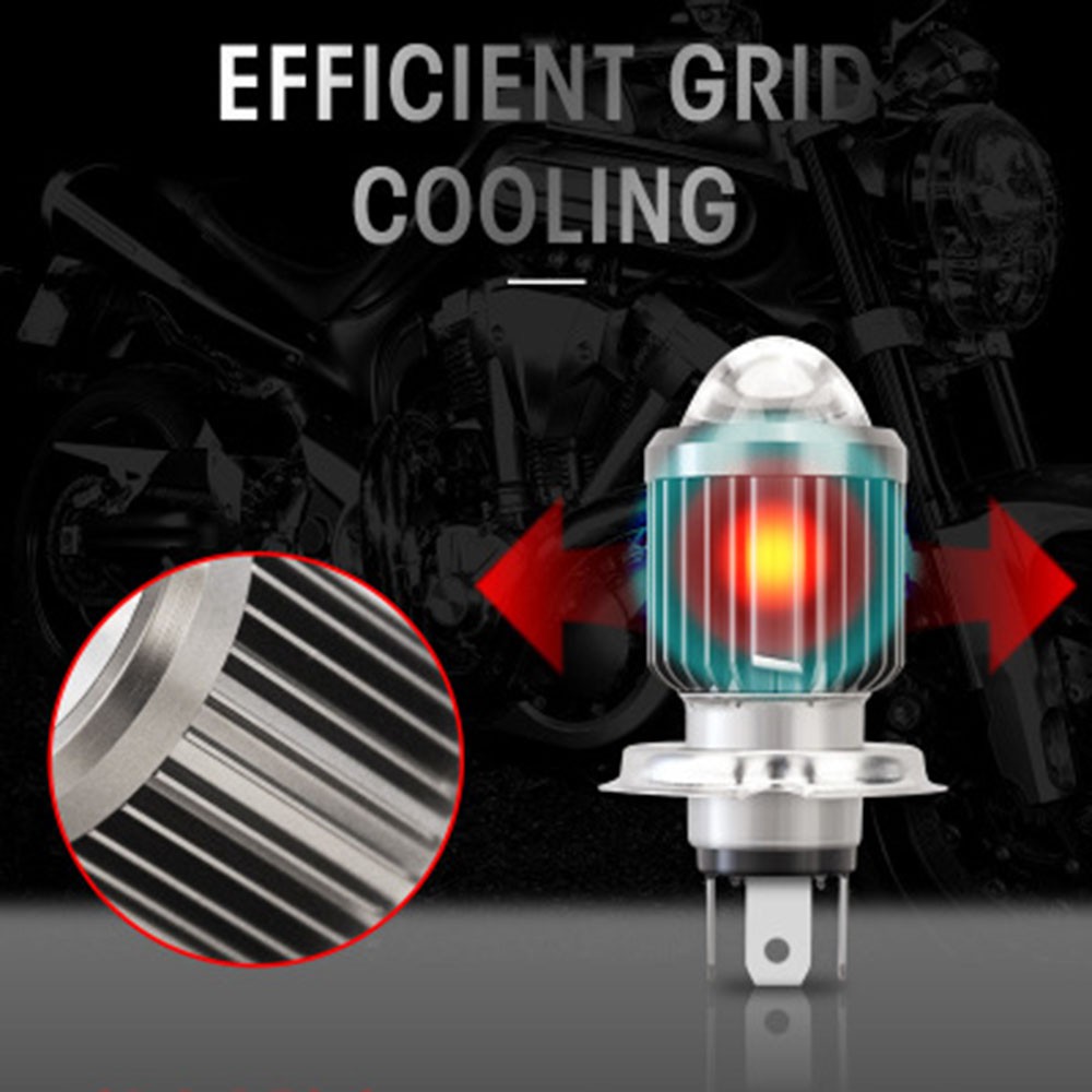 Bóng đèn pha led 12W màu trắng vàng H6 BA20D H4 12-80V