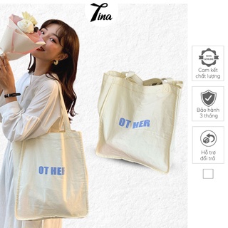 Túi tote vải đi học nữ canvas Tina shop TX035