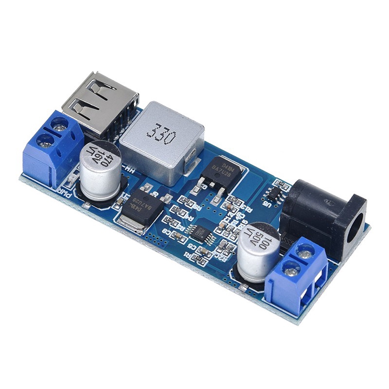 DC-DC 24V / 12V đến 5V 5A Bước xuống Nguồn điện Buck Bộ chuyển đổi USB Mô-đun sạc bước xuống USB