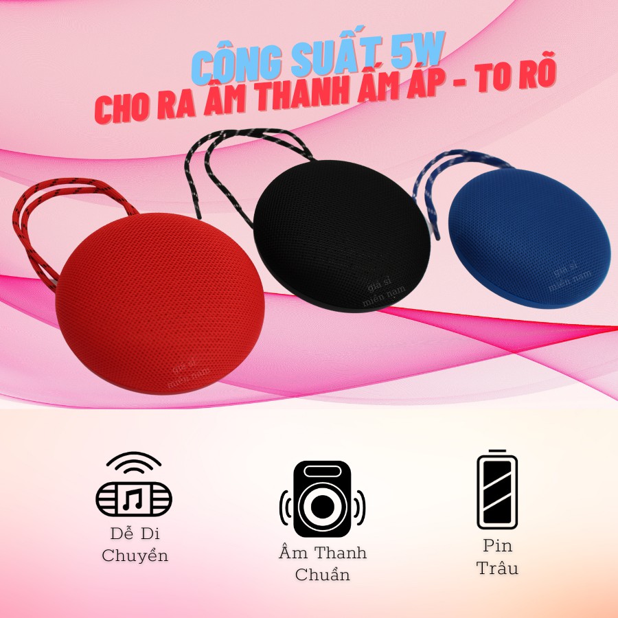 Loa Bluetooth Không Dây Xách Tay Clip 5 - Có Dây Treo Tiện Dụng