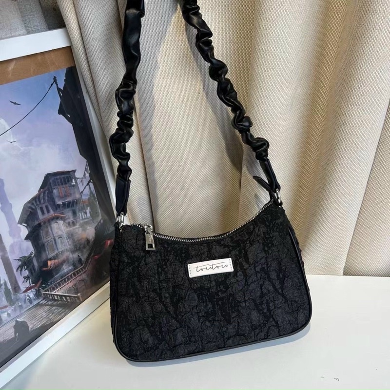TNS-Túi kẹp nách Form mềm siêu hottrend TouTou shoulder bag-chất vải cao cấp-màu đen xốp classic