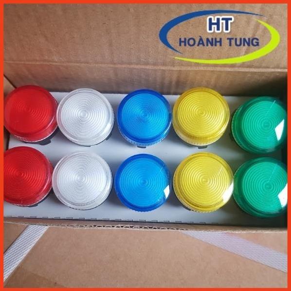 Đèn led AD136-22CS báo pha phi 22mm điện áp 24VDC và 220VAC mẫu mới gắn tủ điện chất lượng tốt