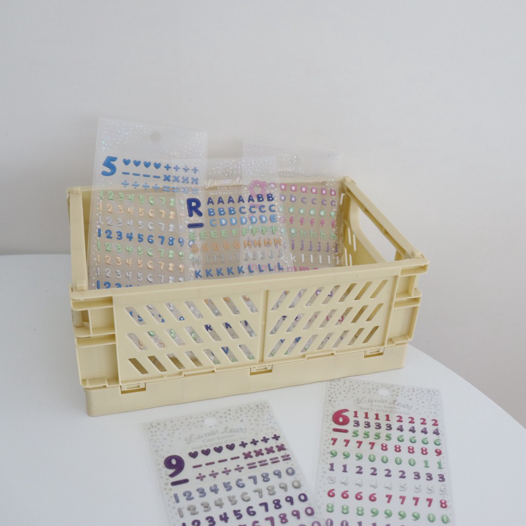 Bộ sticker dán trang trí hình chữ cái/chữ số 3D bằng chất liệu PVC | BigBuy360 - bigbuy360.vn