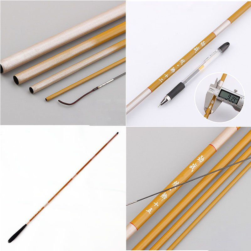 Cần Câu Tay Tiêu Diêu 3H Đàn Hồi Tốt Cần Câu Đài Cacbon Cao Cấp Tặng Kèm Ngọn Phụ