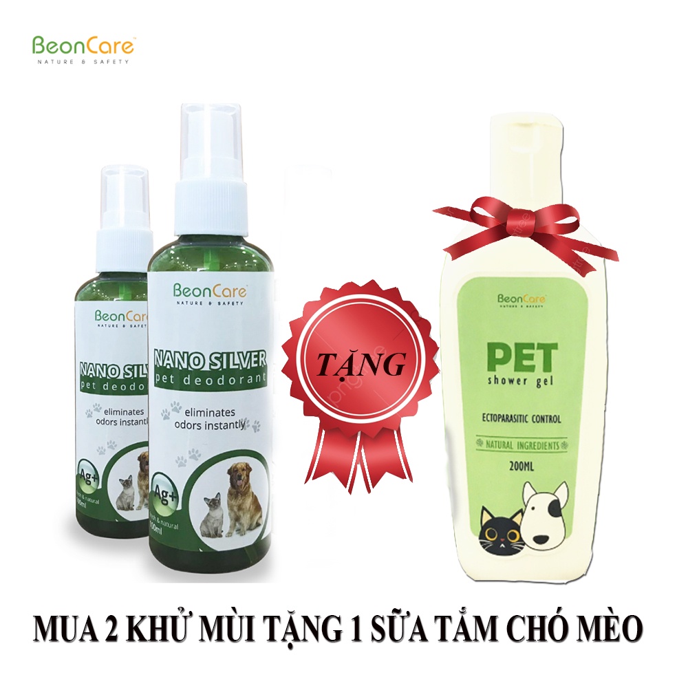 [Khử Mùi Tức Thì] Xịt Khử Mùi Chó Mèo, Khử Mùi Thú Cưng, Pet Deodorant – BeonCare – Công Nghệ Nano Silver - 100ml. Maika